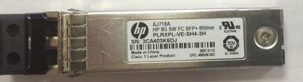 Трансивер HP 8Gb Short Wave FC SFP+ 1 Pack AJ718A