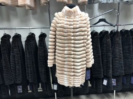 Шуба из бобра на трикотаже