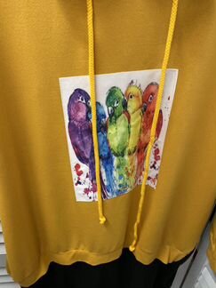 Стильное новое платье бохо с попугаями