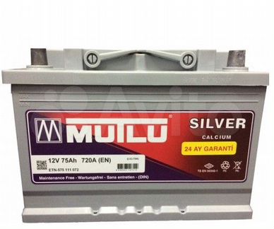 Аккумулятор 75Ah Mutlu 720A Black series обратный