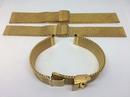 Браслет для часов Inox Plus mesh m403, золото