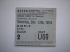 Корешок билета uriah heep 1975 Ticket stub