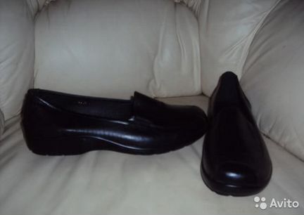 Кожаные ботинки - слипоны новые