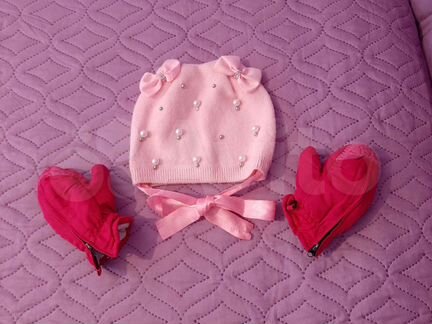 Шапка для девочки 2-3года