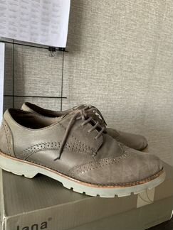 Ботинки (оксфорды) женские серые