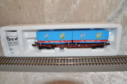 Roco Крутая Металлическая Платформа с контейнерами