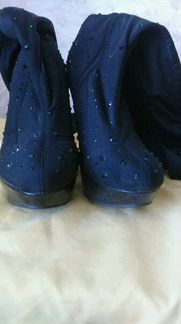 Сапоги чулки со стразами