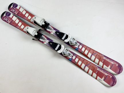 Горные лыжи детские 110 для девочки розовые