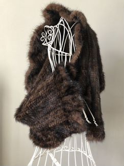 Шарф из норки с воланами