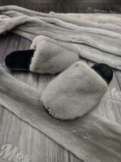 Норковые тапочки