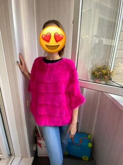 Шуба- пончо из норки