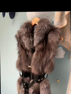Жилет из меха чернобурки.Торг уместен