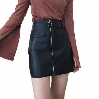 Юбка из эко-кожи