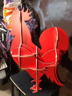 Фигура петуха в стиле лофт, необычный подарок