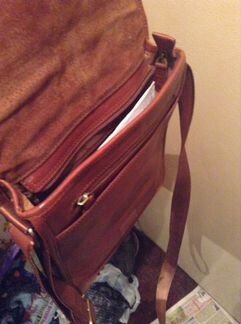 Сумка планшет кожаная коричннвая обмен