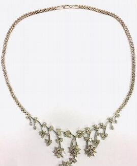 Золотое колье. 138 бриллиантов(6,5 карат)
