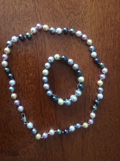 Ожерелье и браслет из жемчуга