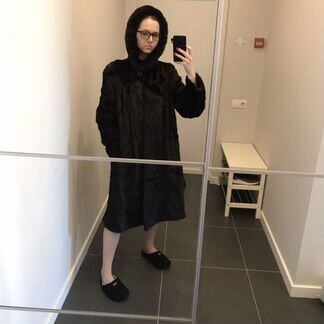 Новая норковая шуба длинная с капюшоном