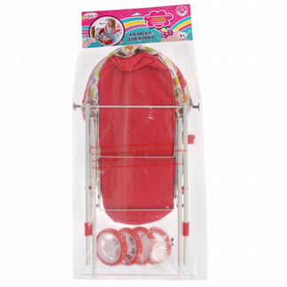 Коляска для кукол Карапуз металлическая, 11 см резиновые колеса, резиновая ручка, 63,5*36*73 см (63AI-20-C1)