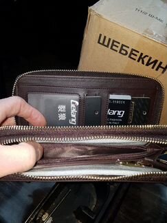 Мужское кожаное портмоне,новое в футляре