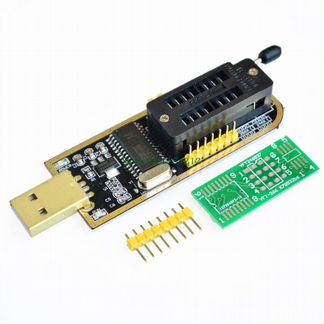 USB программатор CH341A, прещепка soic8 SOP8