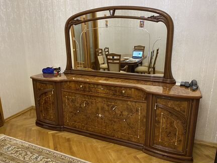 Трельяж (комод) с зеркалом Италия массив с инкруст