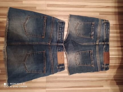 Джинсовая юбка и шорты зара 5-6 лет