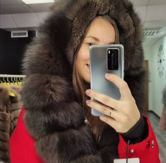 Парка с натуральным мехом