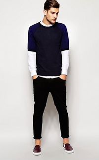 Трикотажная футболка со стегаными рукавами ASOS