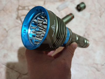 7-диодный подводный фонарь белый