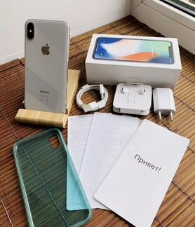 iPhone X 64GB silver Ростест с чеком