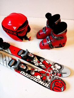 Горные лыжи Rossignol 80 см + ботинки + шлем + очк