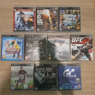 Sony PS3 + 10 игр + 4 джойстика