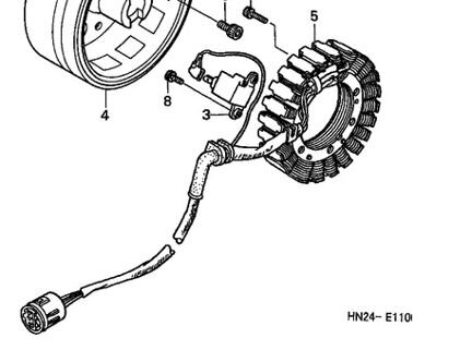 Статор генератора Honda TRX500 31120-HN2-003