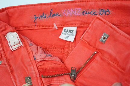 Джинсы Kanz красные новые 98р
