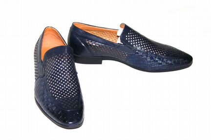 Кожаные летние мужские туфли