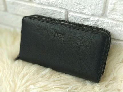 Кошелёк мужской кожаный клатч Воss