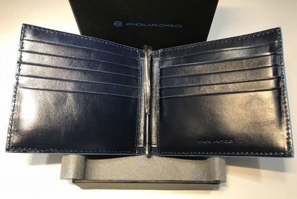 Кожаное портмоне с зажимом для купюр Piquadro