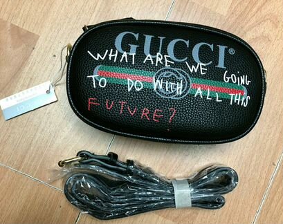 Новая сумка на пояс Gucci черная