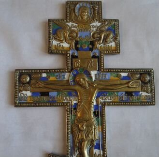 Крест Распятие Эмаль (19 на 37 )