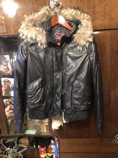 Куртка кожаная зимняя