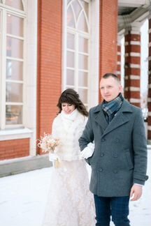 Свадебная куртка шубка пуховик (Vicontessa, S-42)