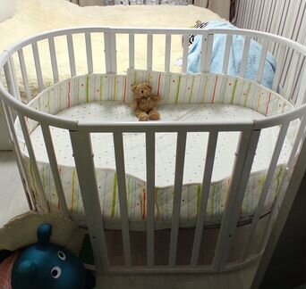 Детская кроватка трансформер круглая