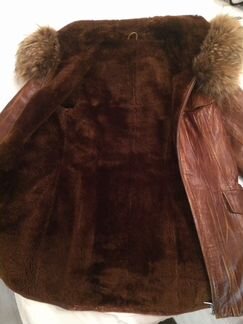 Дубленка натуральная кожа и мех р. 44