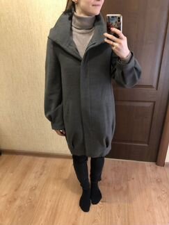 Пальто демисезонное серое 42-44 s-m