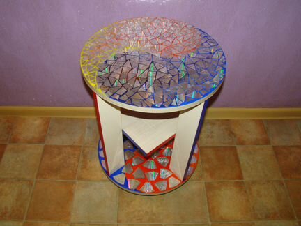 Столик дизайнерский инь-янь мозайка