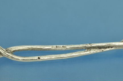 Десертная ложка серебро 800 пробы Роза