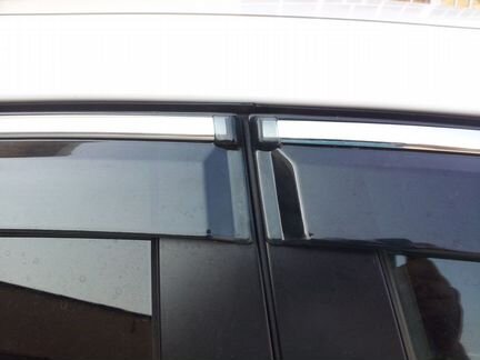 Дефлекторы Nissan Patrol хром нержавеющий молдинг