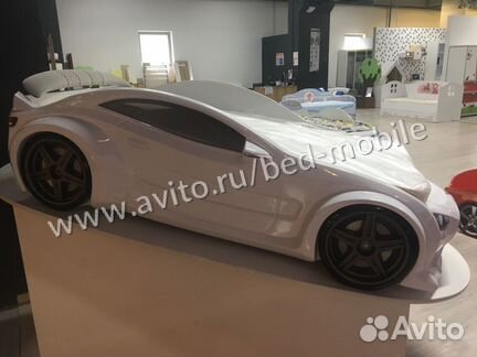 Кровать машина Тесла EVO белая
