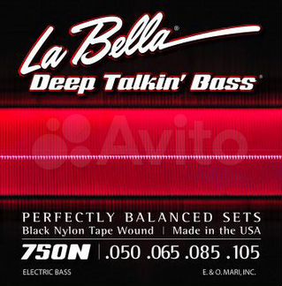 Струны для Бас гитары La Bella 750N Black Nylon